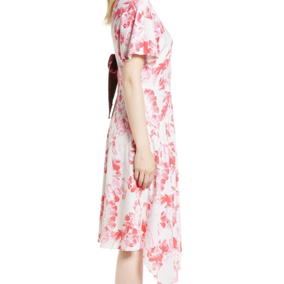 Lewit Floral Double Print Silk Dress - Picture 3 of 6